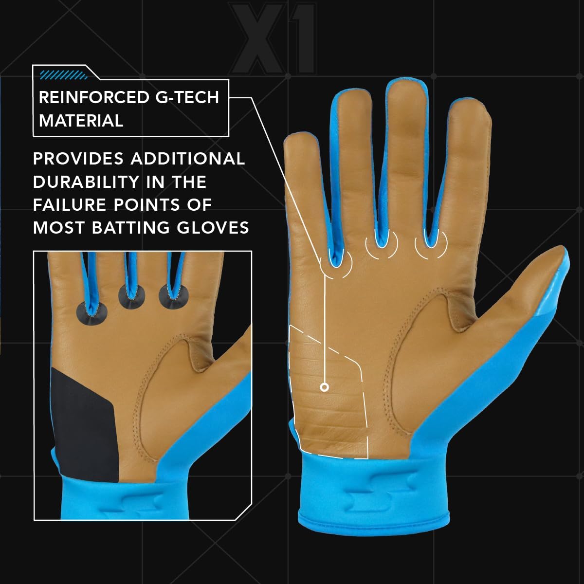 SSK X1 Color Rush Batting Gloves