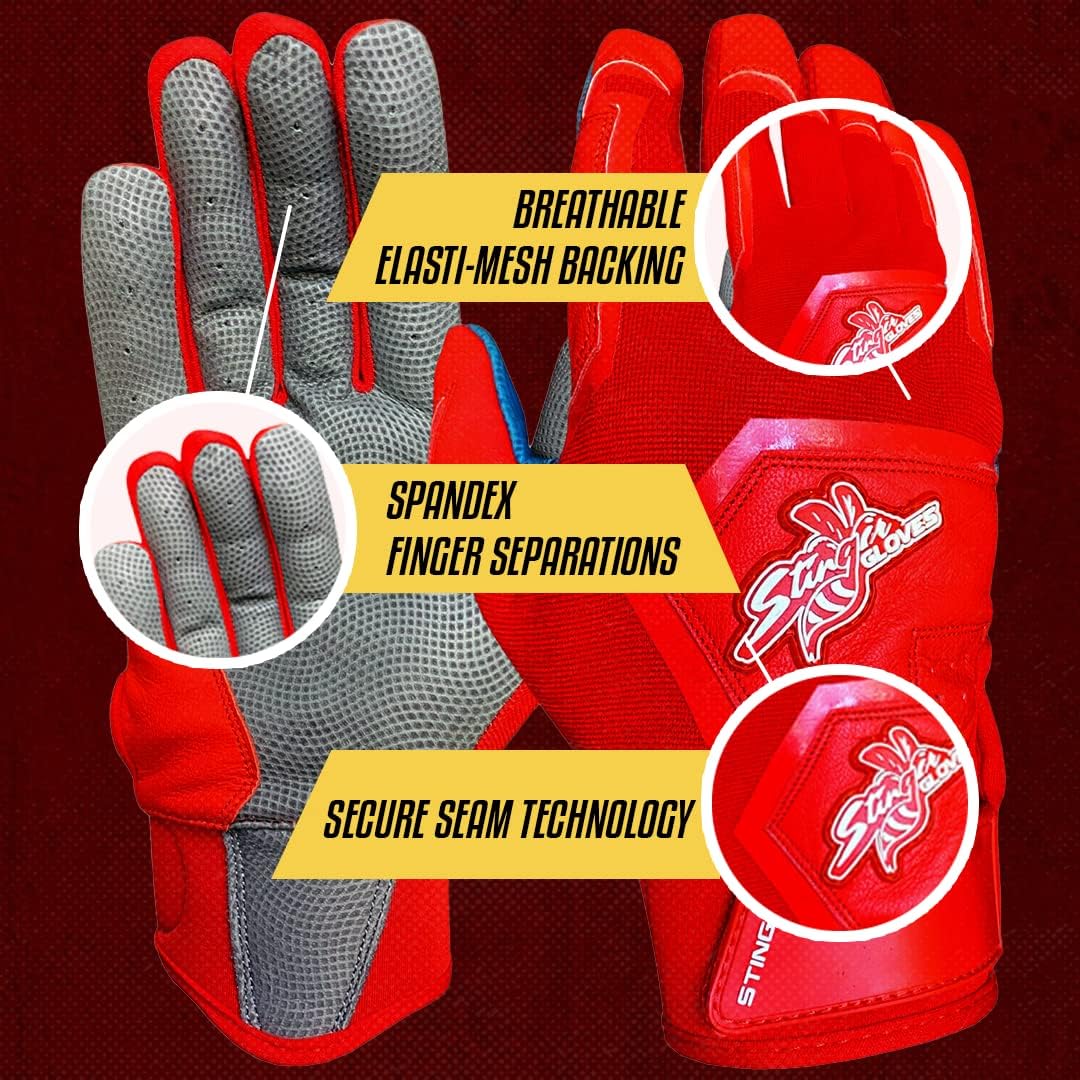 Stinger Sports Traditional Short Cuff Batting Gloves