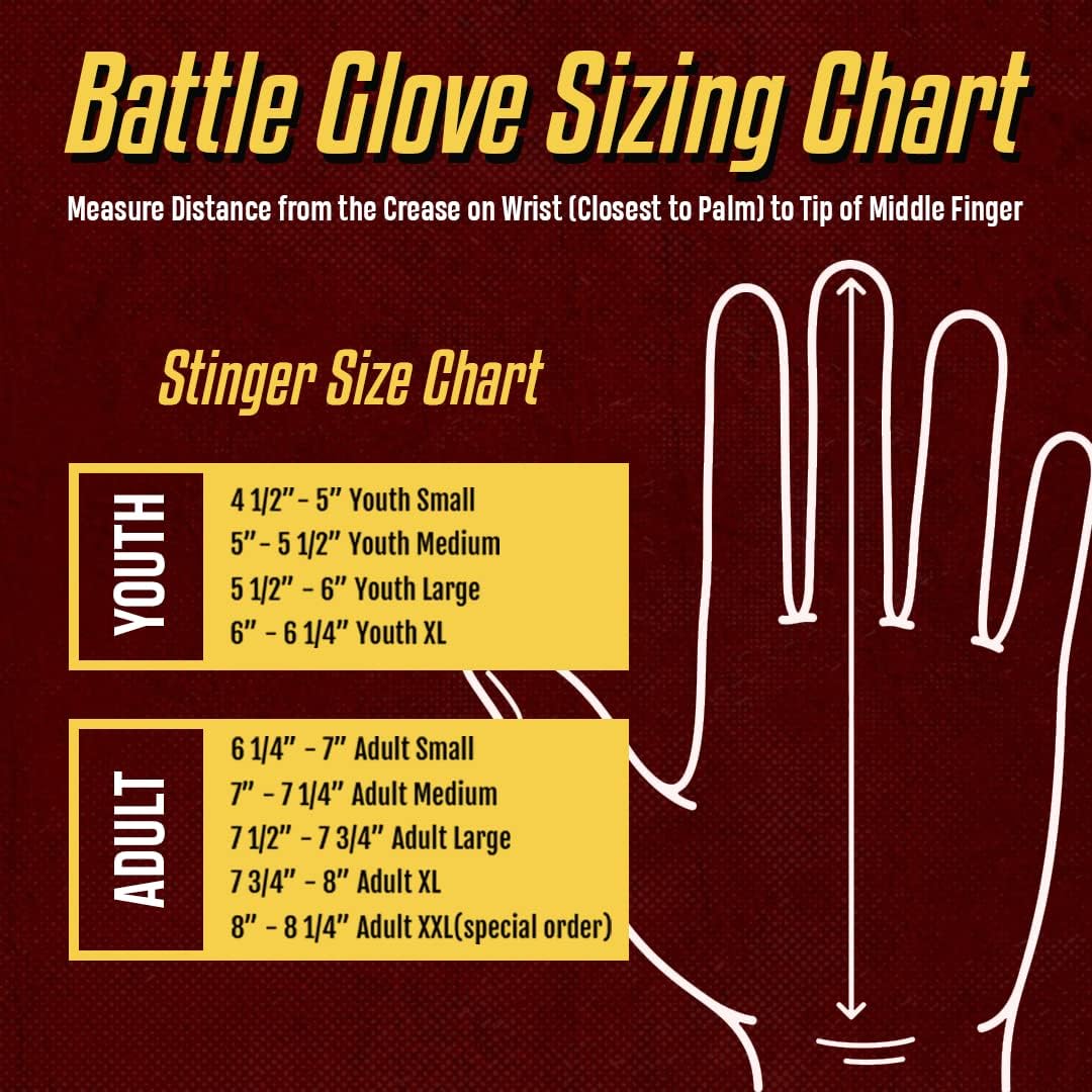 Stinger Sports Traditional Short Cuff Batting Gloves