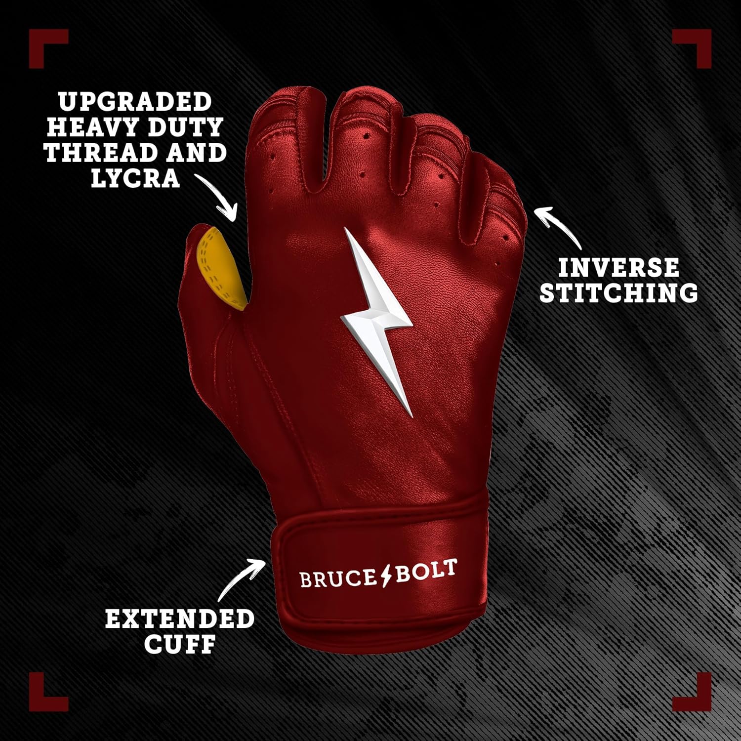 BRUCE BOLT Original Series Short Cuff Batting Gloves