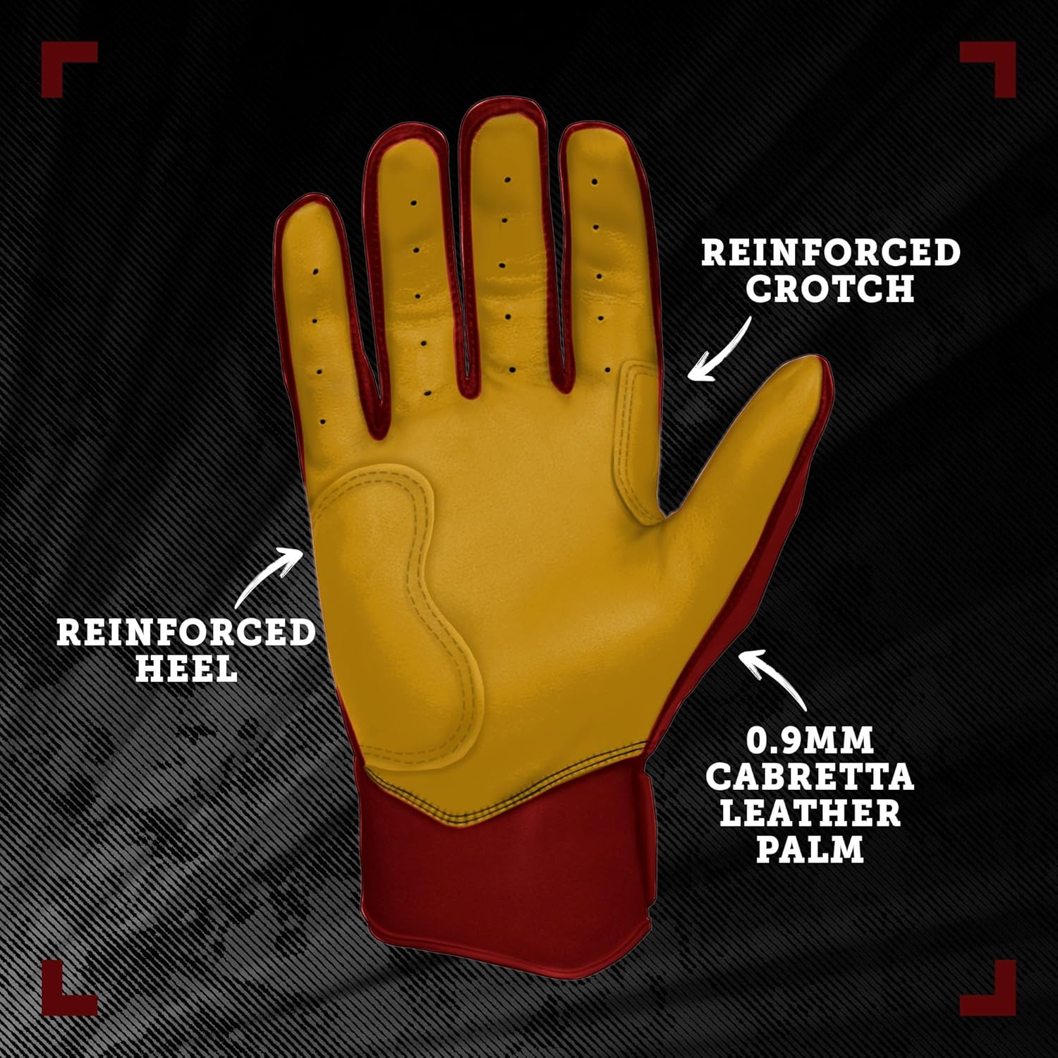 BRUCE BOLT Original Series Short Cuff Batting Gloves