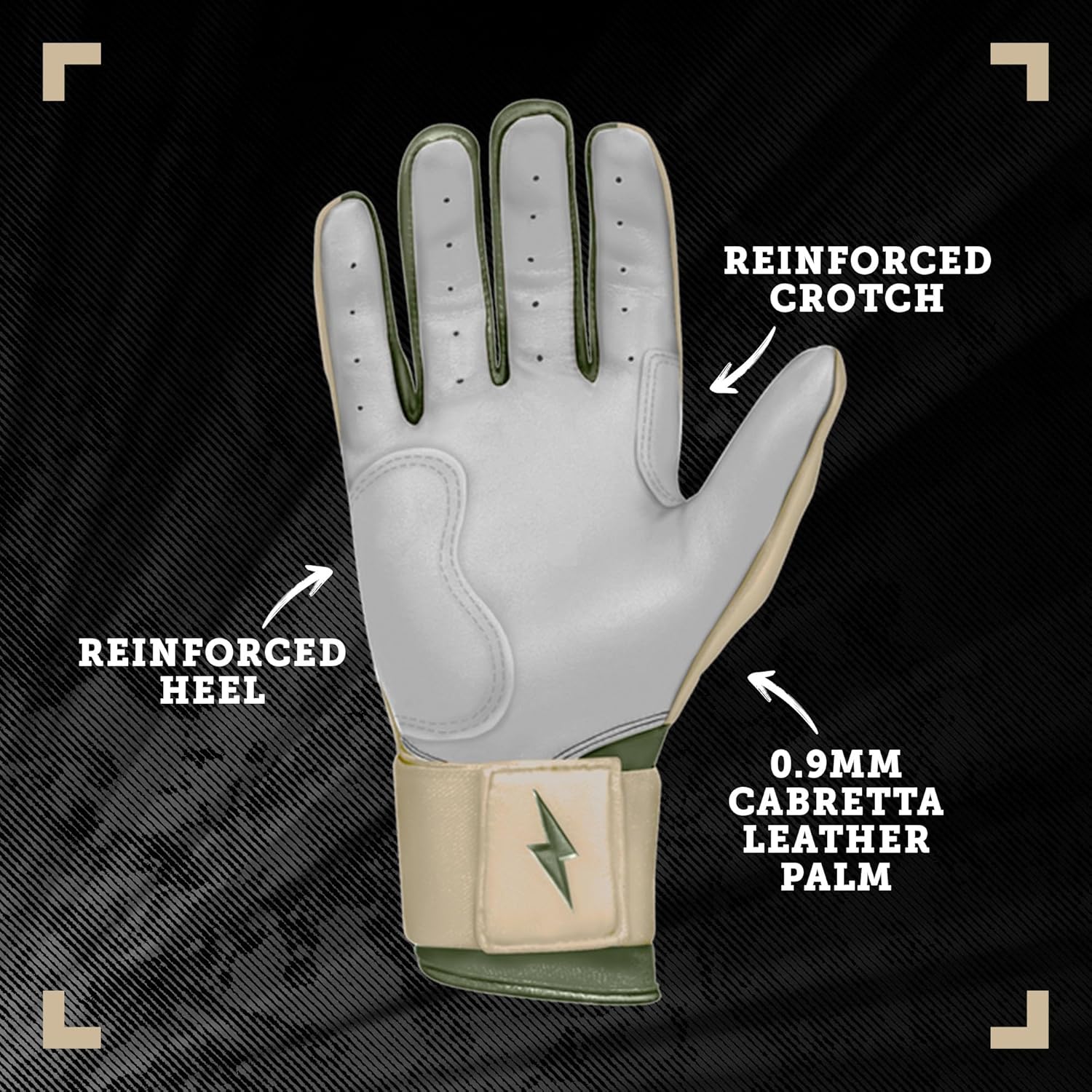 BRUCE BOLT Signature Series Long Cuff Batting Gloves