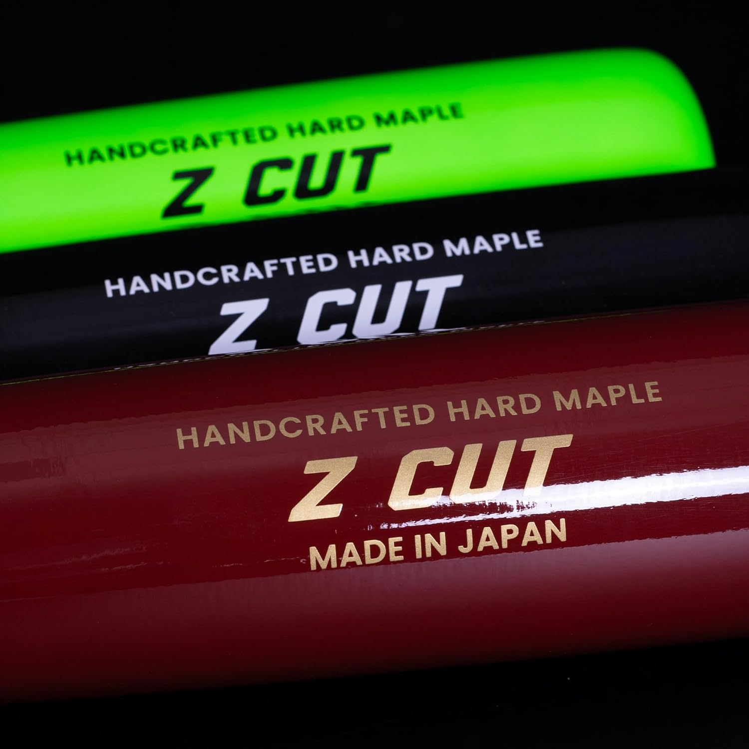 Z Cut Maple Wood Baseball Bat - Made in Japan - Balanced - Durable