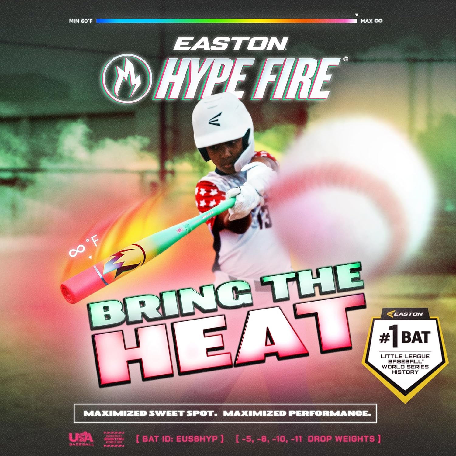 2026 Easton Hype Fire Baseball Bat | USA